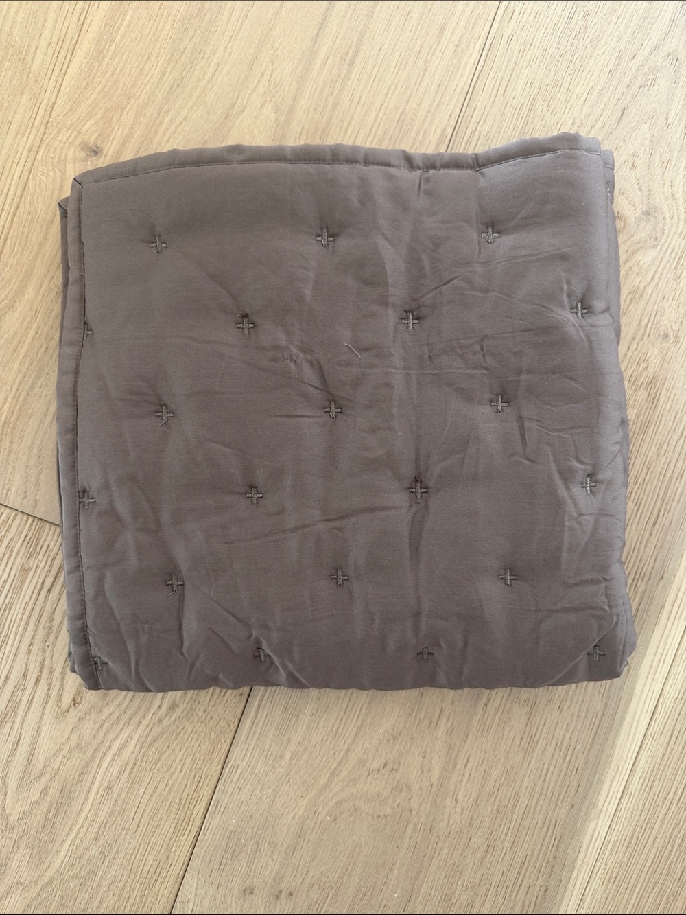 EUC Quince Bamboo Dream Quilted Euro Sham – Neutral Earth/Brown/Taupe Tone